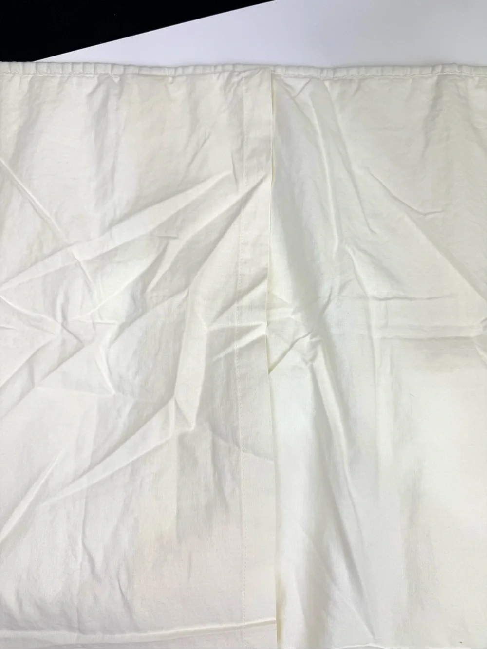 POTTERY BARN Euro Sham Ivory Quilted Belgian Linen